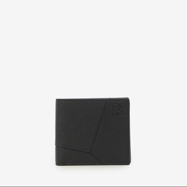 Black Puzzle Edge bifold wallet