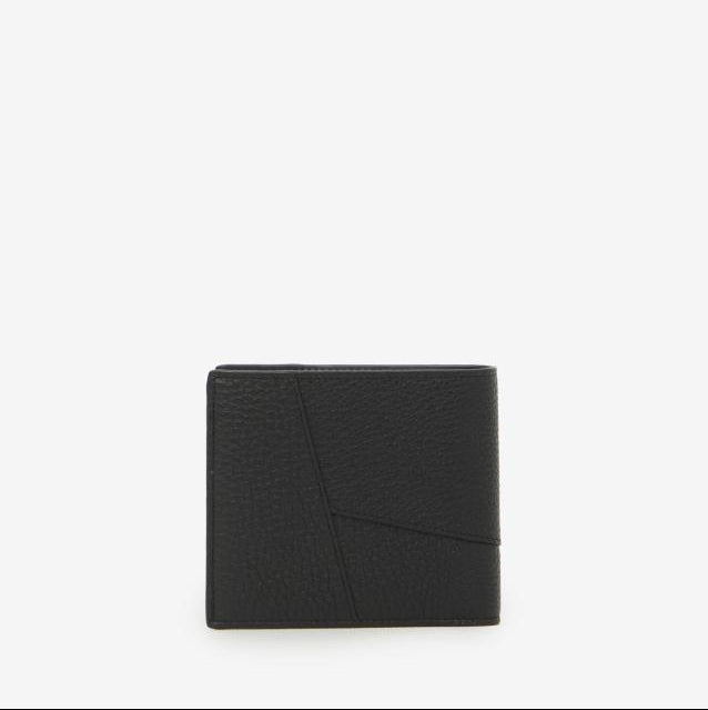 Black Puzzle Edge bifold wallet