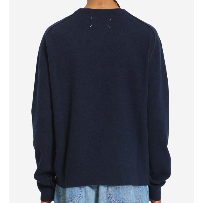 Virgin wool crewneck sweater