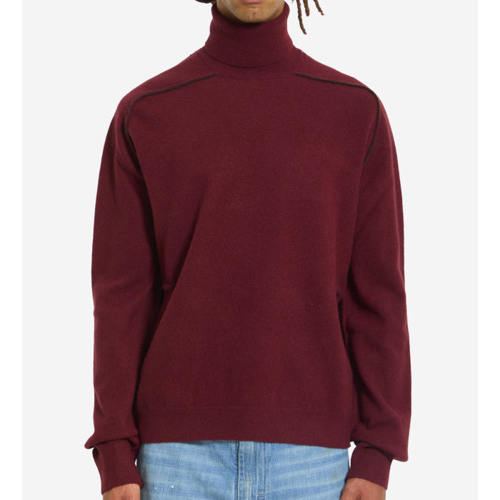 Virgin wool turtleneck sweater