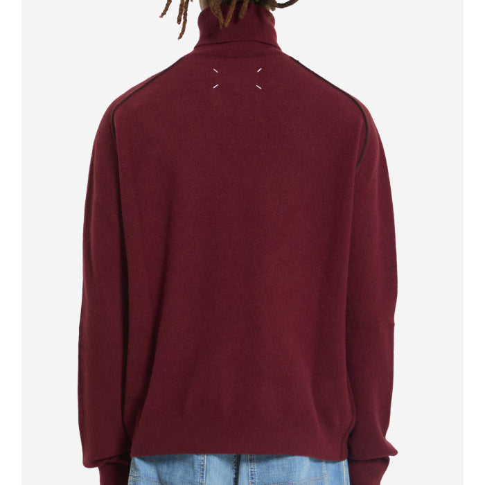 Virgin wool turtleneck sweater