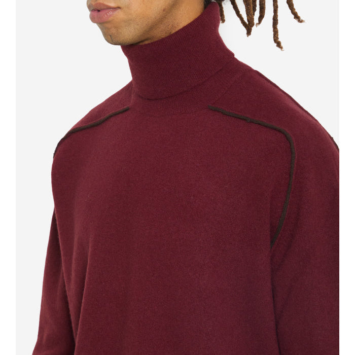 Virgin wool turtleneck sweater