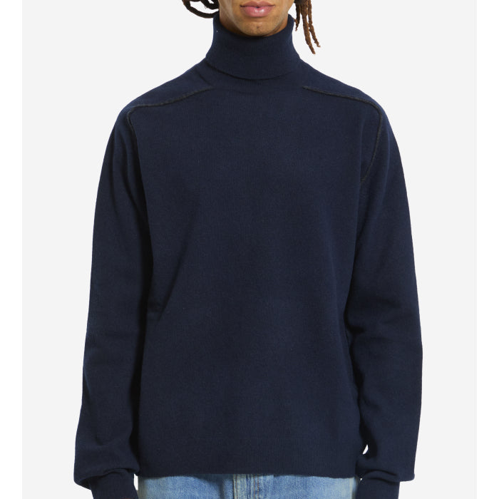 Virgin wool turtleneck sweater