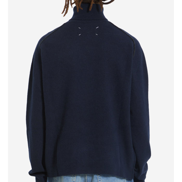 Virgin wool turtleneck sweater