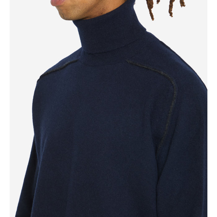 Virgin wool turtleneck sweater