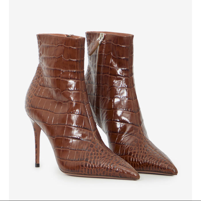 Vera 85 ankle boots in Chocolate