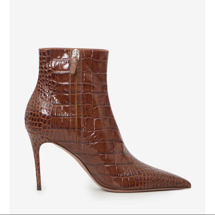Vera 85 ankle boots in Chocolate