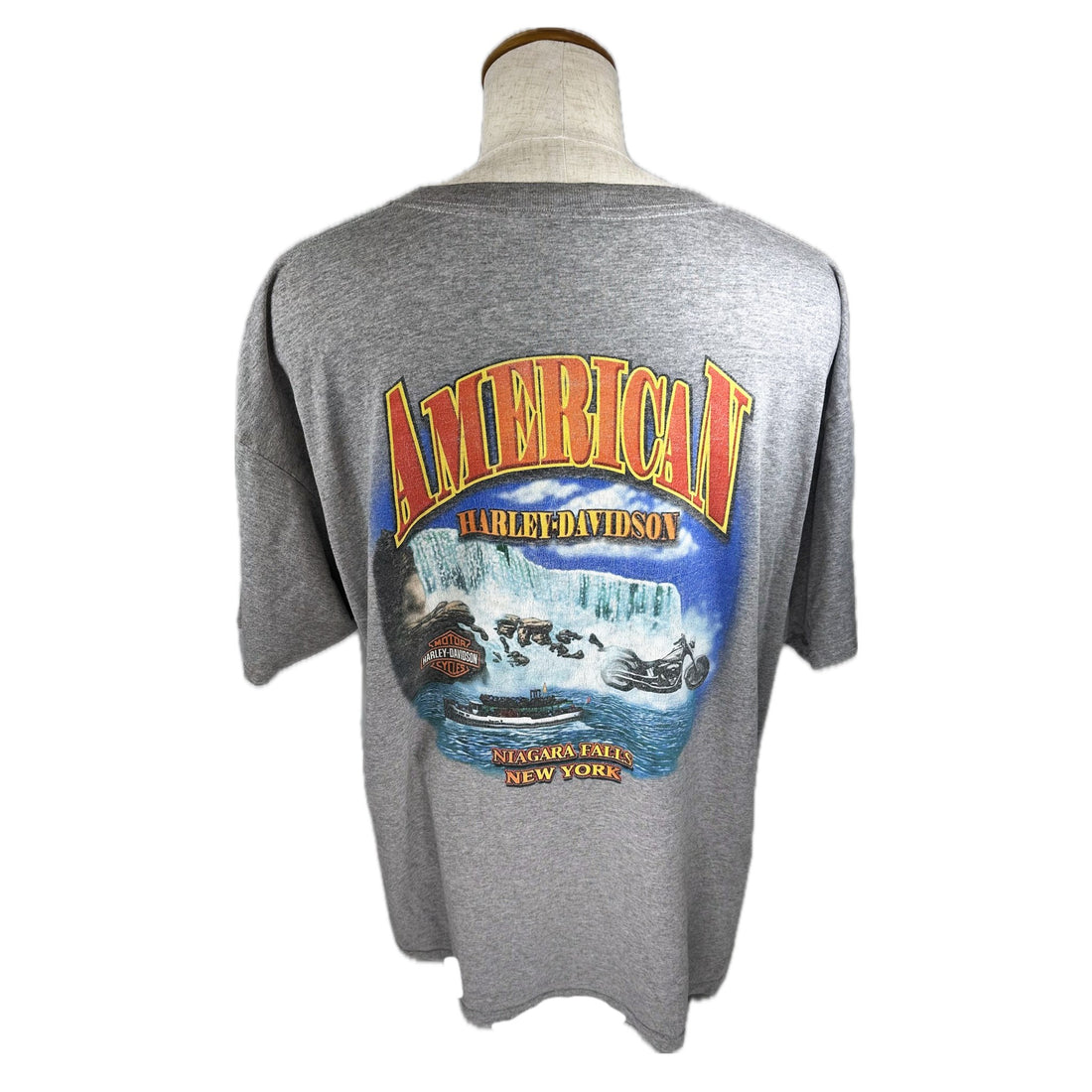 AMERICAN HARLEY-DAVIDSON NIAGARA FALLS NEW YORK 2XL 背面 ナイアガラ プリント