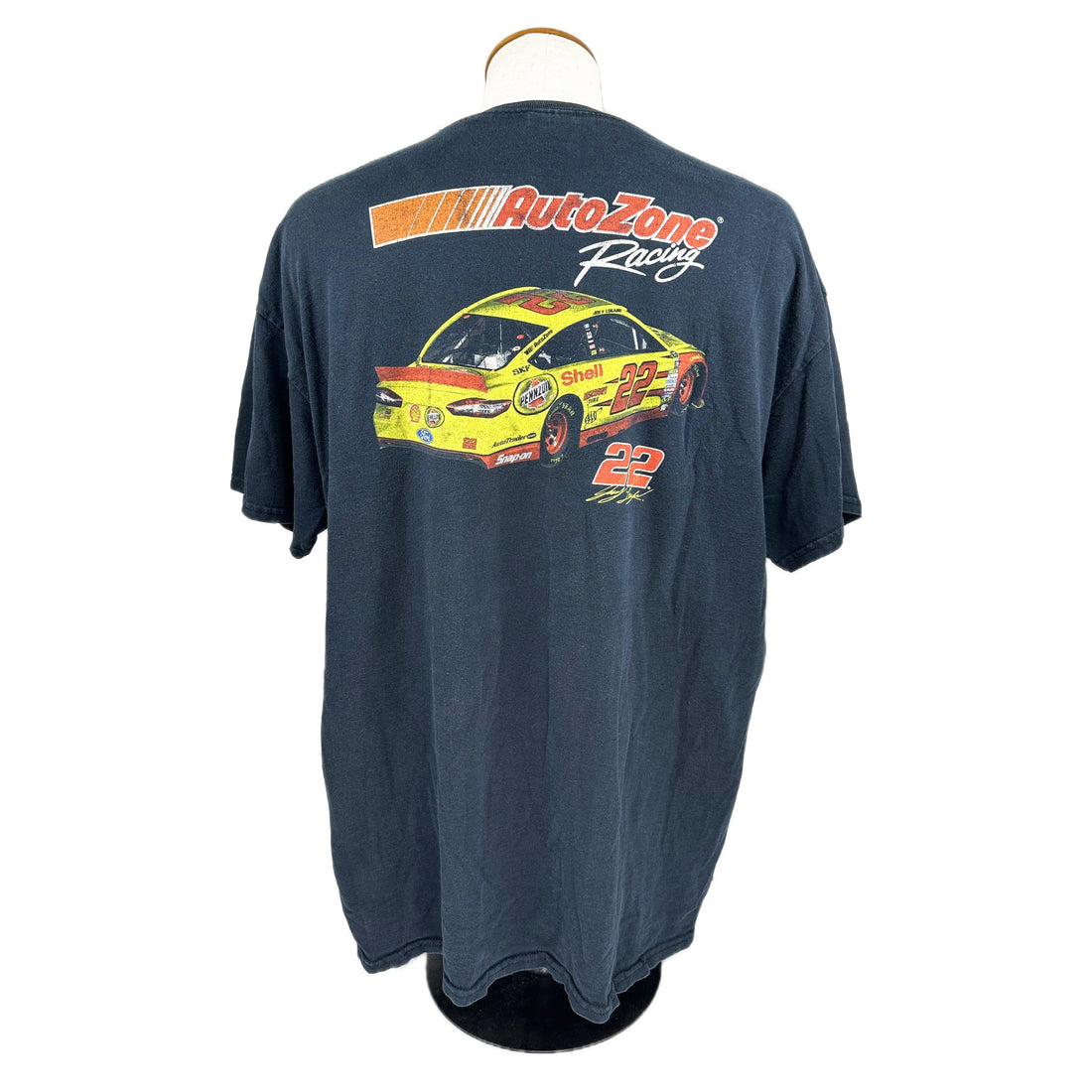 AUTOZONE RACING JOEY LOGANO #22 XL 背面 #22 マシン プリント