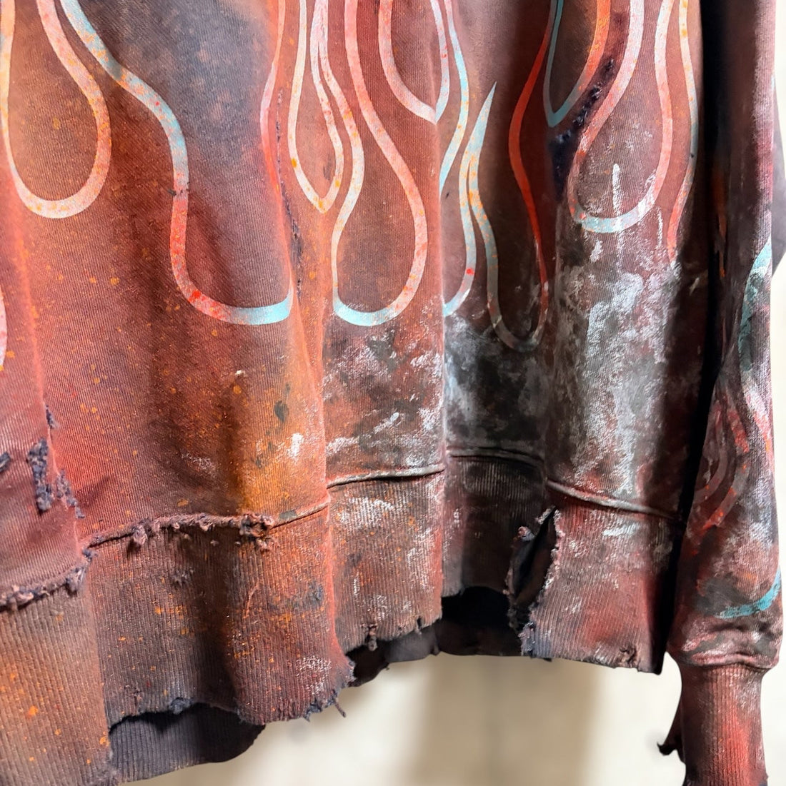 Flame-print sweatshirt