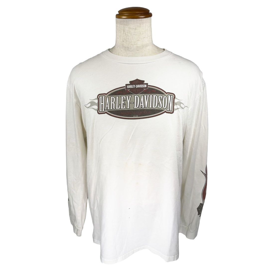 BLOCKER HARLEY-DAVIDSON PARRYVILLE PA EAGLE LS L 正面 HARLEY-DAVIDSON ロゴ（前身頃のシミ）