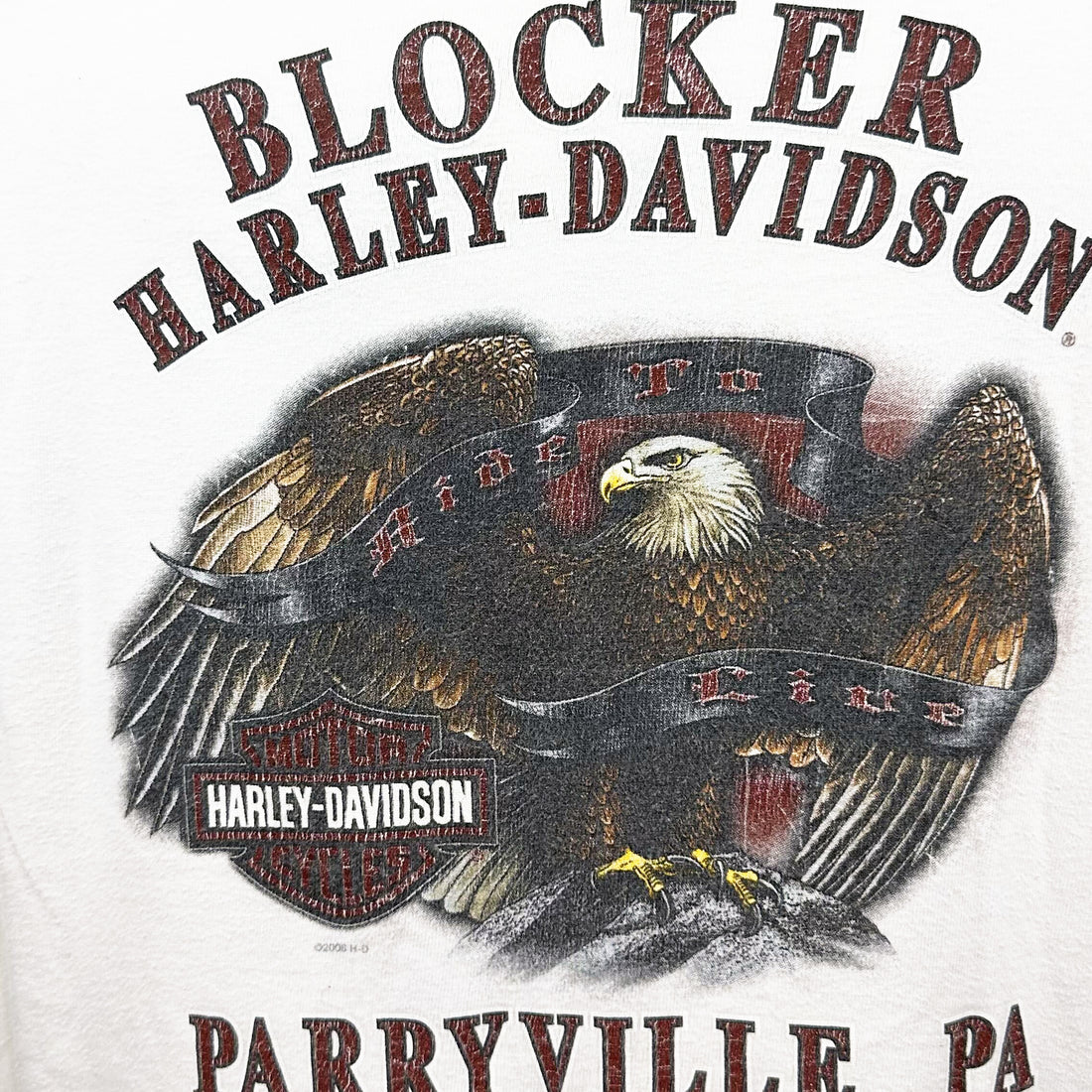 BLOCKER HARLEY-DAVIDSON PARRYVILLE PA EAGLE LS L 背面プリント アップ