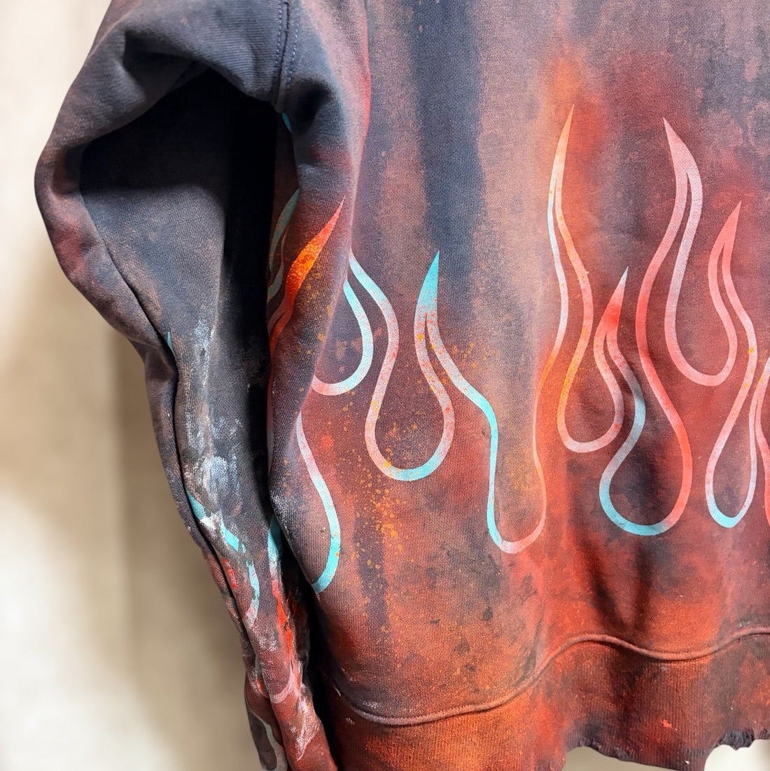Flame-print sweatshirt