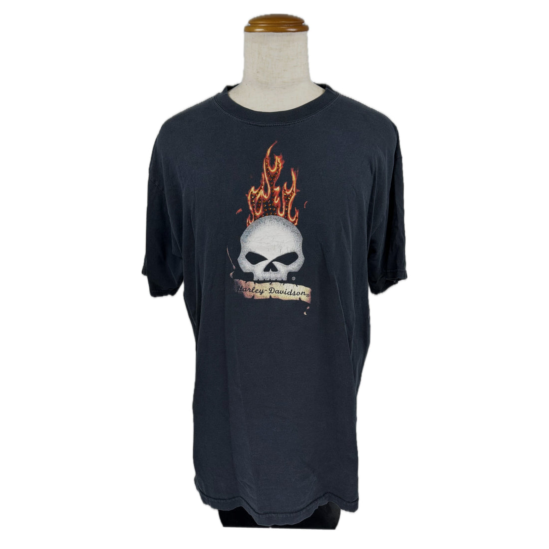 CANCUN MEXICO HARLEY-DAVIDSON FLAME SKULL XL 正面 フレイムスカル プリント