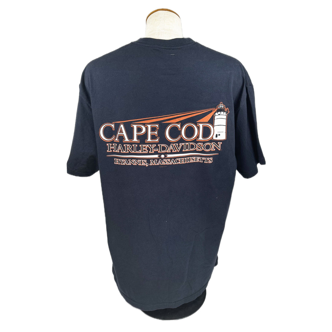 CAPE COD HARLEY-DAVIDSON HYANNIS MA LIGHTHOUSE XL 背面 CAPE COD 灯台 プリント