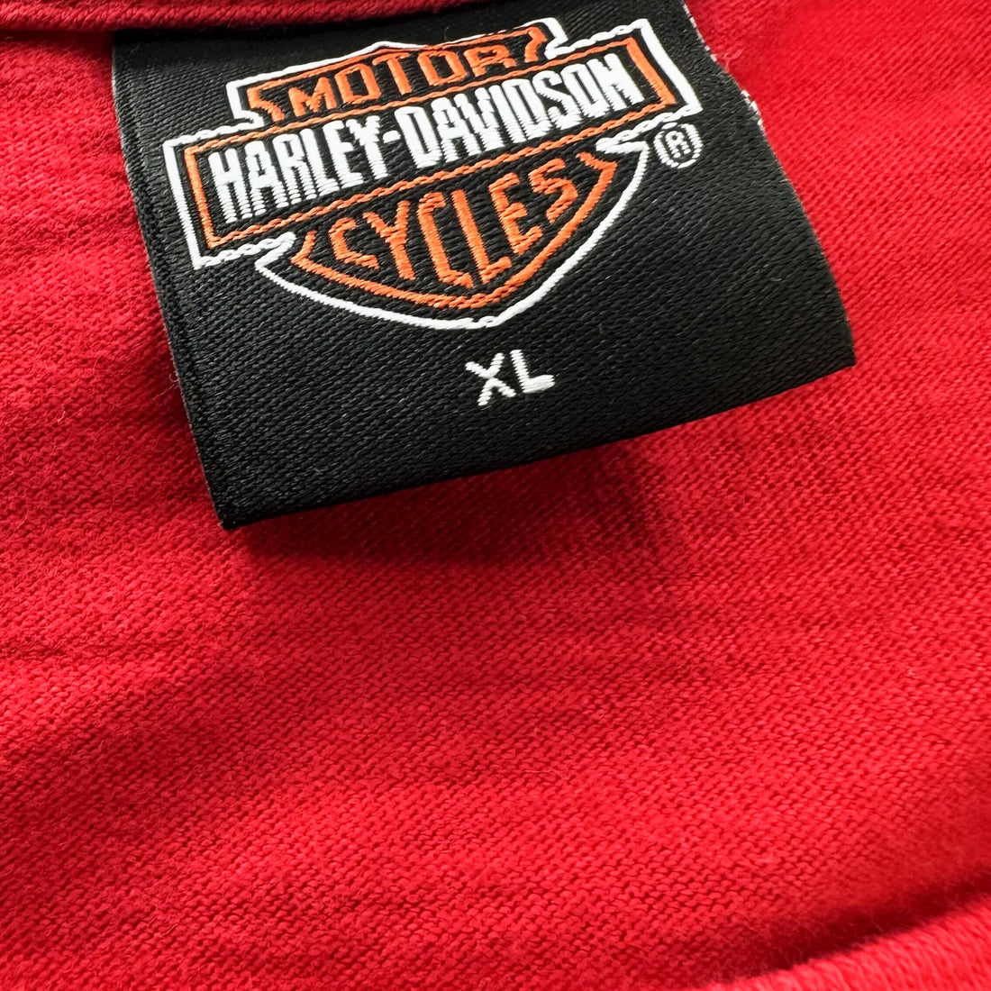 COLONIAL HARLEY-DAVIDSON PRINCE GEORGE VIRGINIA RED XL HARLEY-DAVIDSON ネックタグ XL