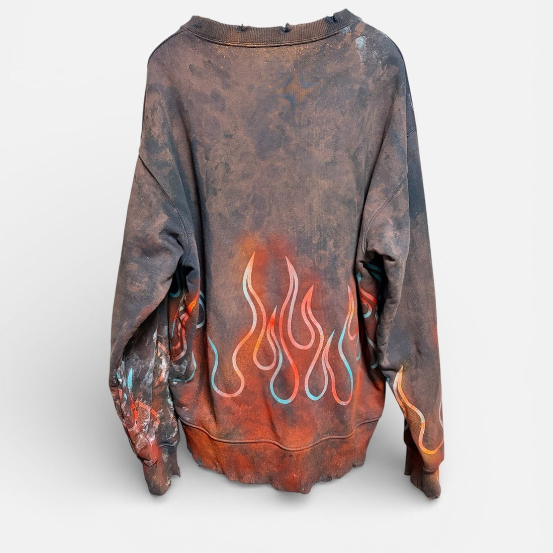 Flame-print sweatshirt