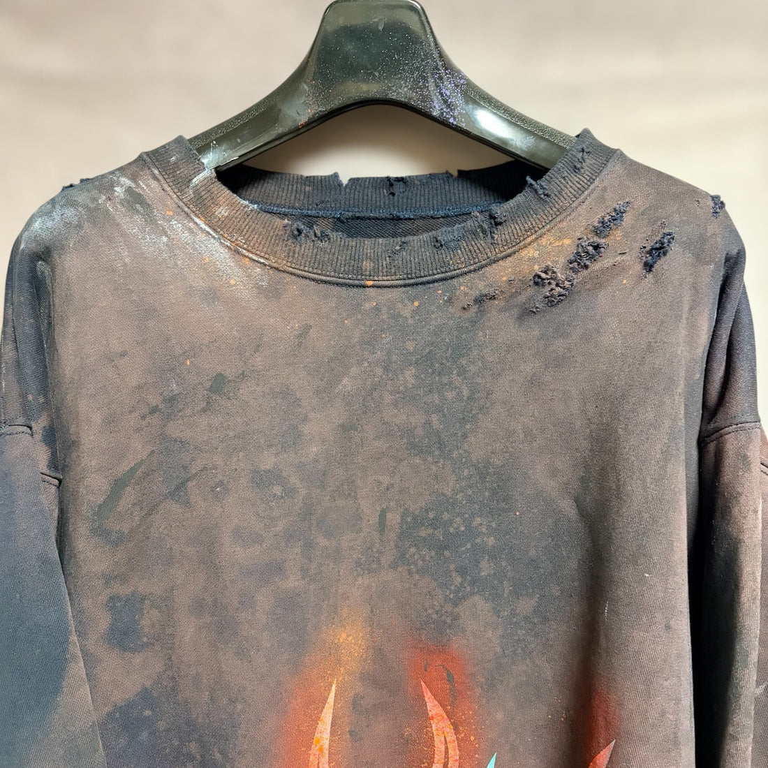 Flame-print sweatshirt
