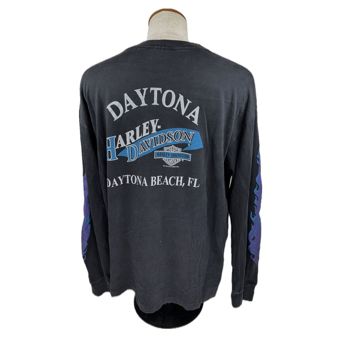 DAYTONA HARLEY-DAVIDSON FLAME LS XL 背面 DAYTONA プリント