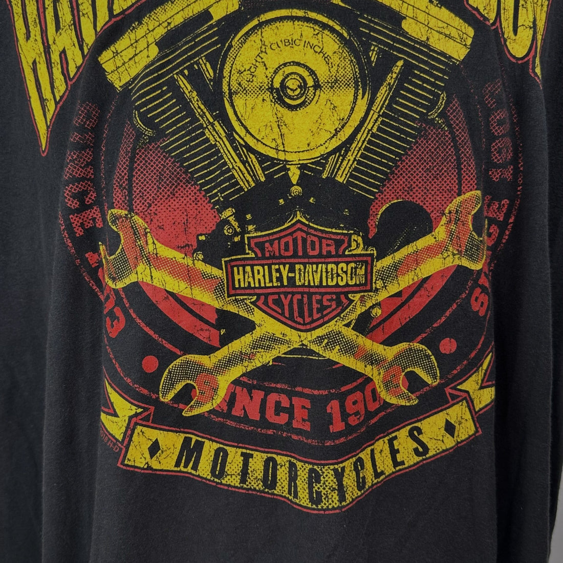 DEADWOOD HARLEY-DAVIDSON SOUTH DAKOTA 3XL 胸元プリント アップ