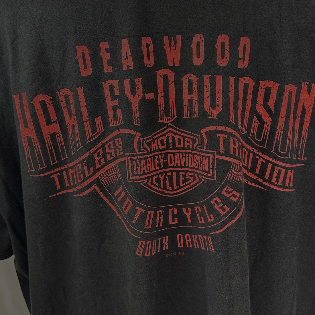 DEADWOOD HARLEY-DAVIDSON SOUTH DAKOTA 3XL 背面プリント アップ