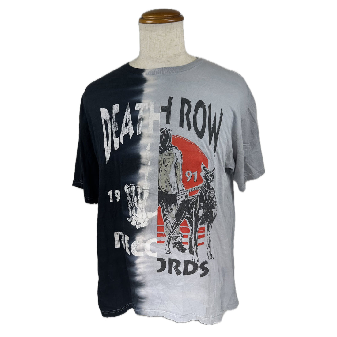 DEATH ROW RECORDS SPLIT TIE DYE L 正面 DEATH ROW RECORDS プリント