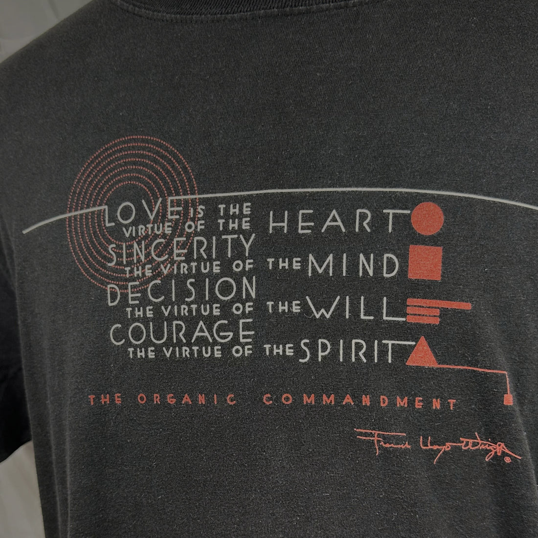 FRANK LLOYD WRIGHT FOUNDATION THE ORGANIC COMMANDMENT L 正面プリント アップ
