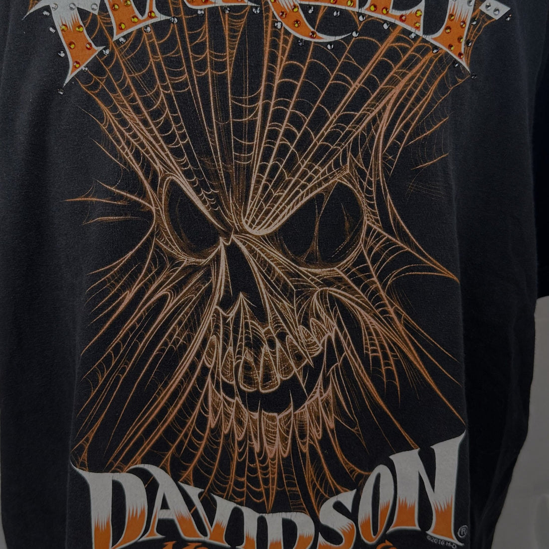 GRANITE STATE HARLEY-DAVIDSON LEBANON NH SKULL XL 胸元プリント アップ