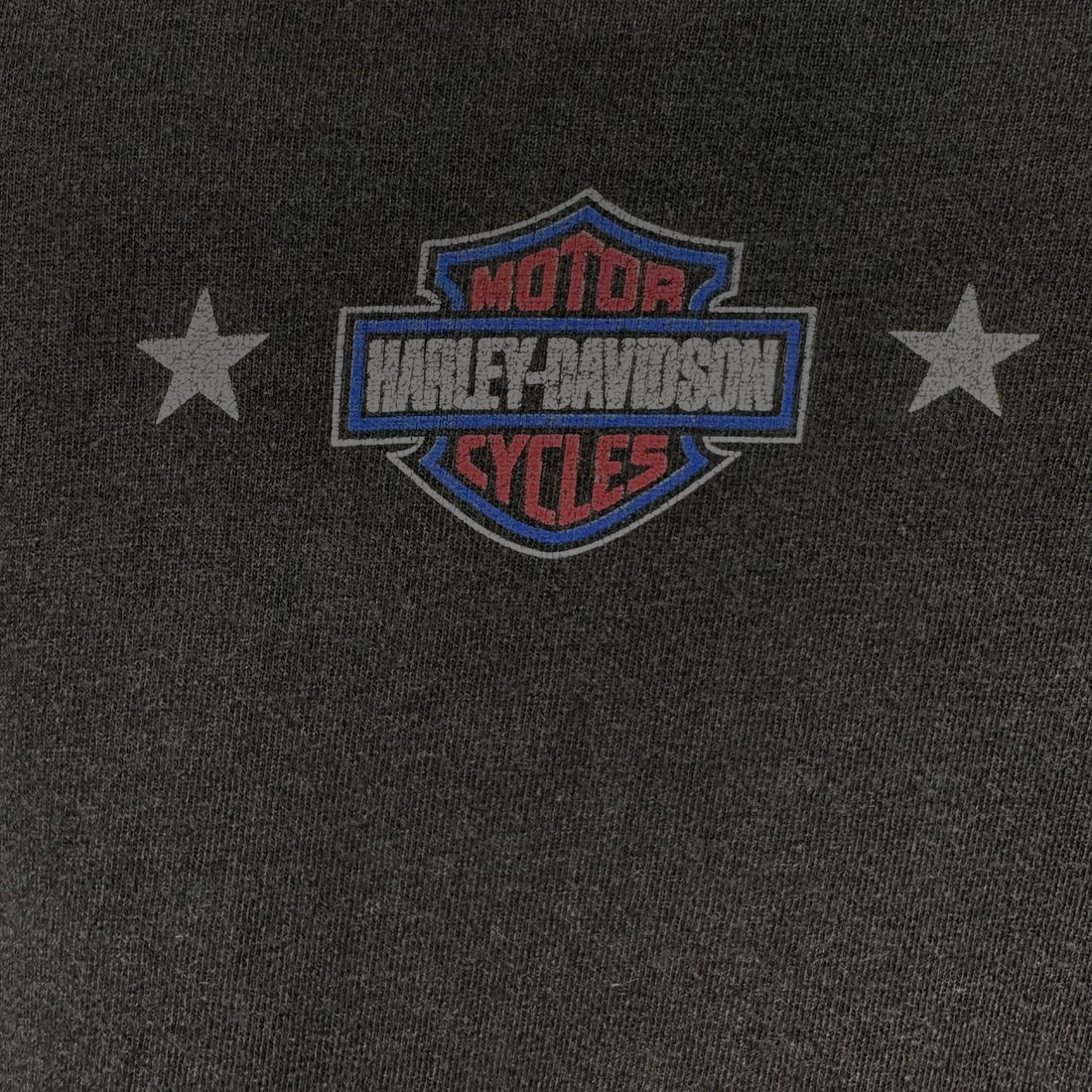 HARLEY-DAVIDSON AUTHENTIC MOTORCYCLES STARS AND STRIPES XL 背面プリント アップ