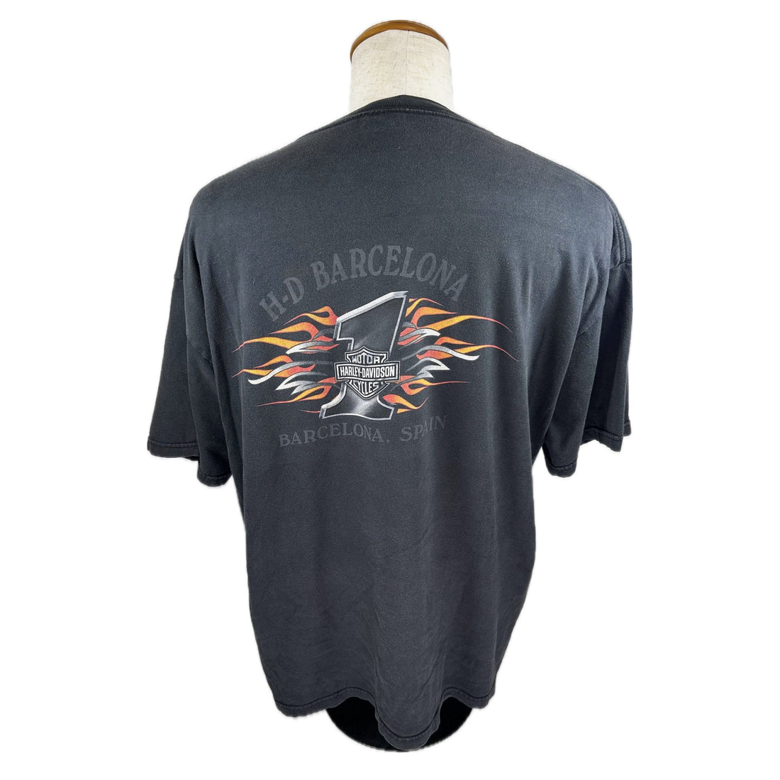 HARLEY-DAVIDSON BARCELONA SPAIN XL 背面 BARCELONA プリント