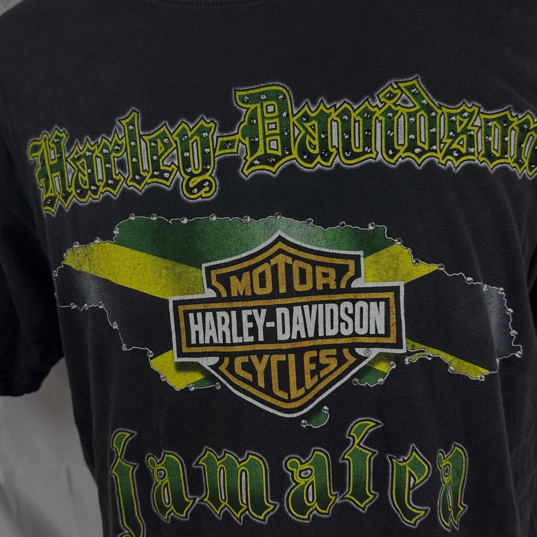 HARLEY-DAVIDSON JAMAICA FLAG M 正面プリント アップ