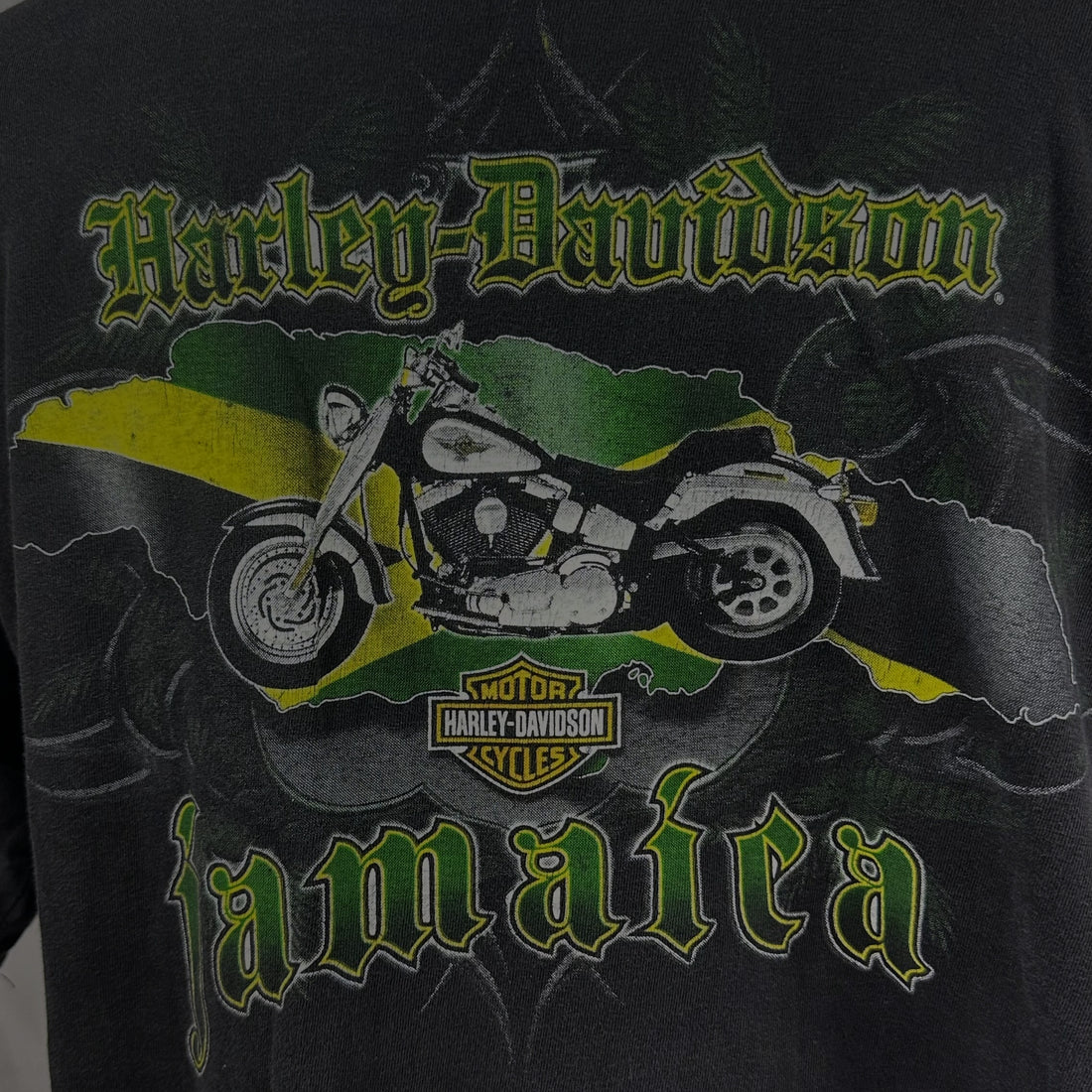 HARLEY-DAVIDSON JAMAICA FLAG M 背面プリント アップ