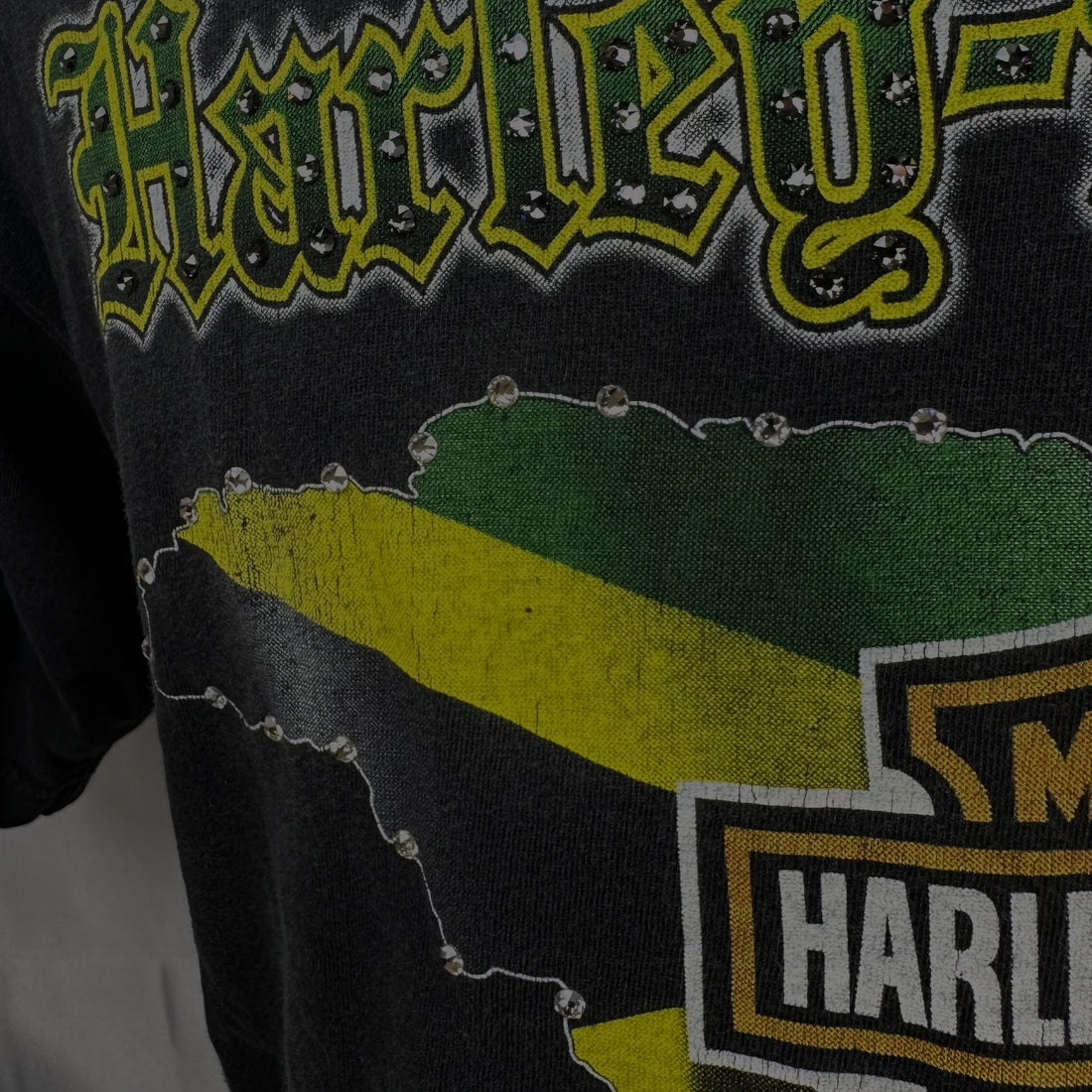 HARLEY-DAVIDSON JAMAICA FLAG M ラインストーン ディテール