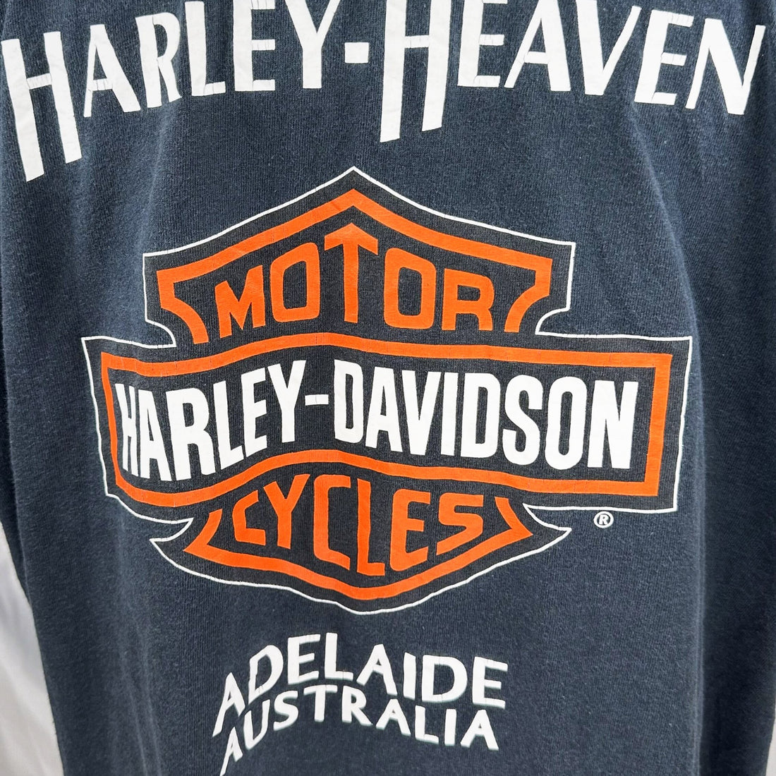 HARLEY-HEAVEN ADELAIDE AUSTRALIA XL 背面プリント アップ