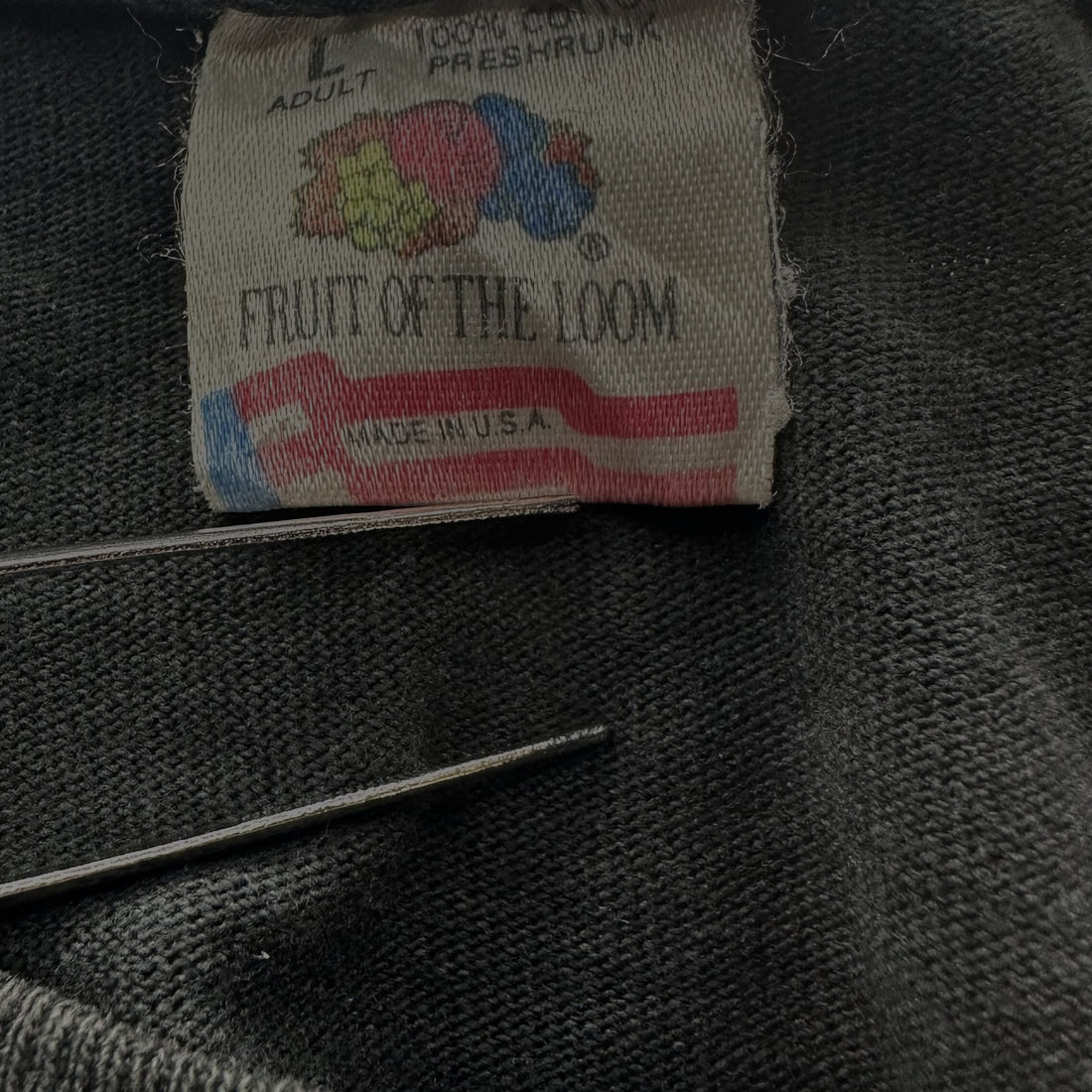 I AM A PROFESSIONAL DO NOT TRY THIS AT HOME L FRUIT OF THE LOOM ネックタグ L