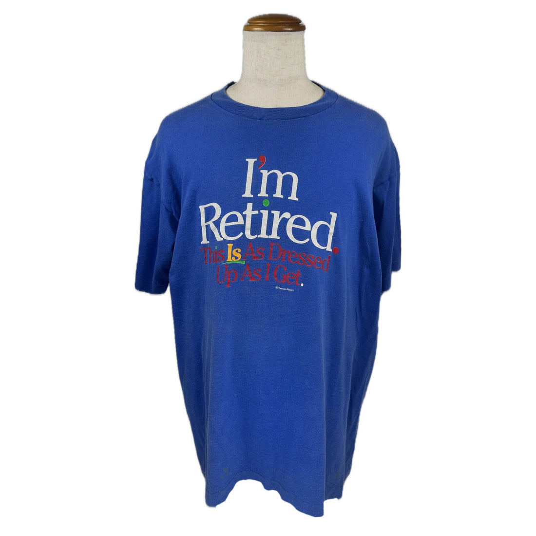 I'M RETIRED JOKE PRINT XL 正面 I'm Retired プリント