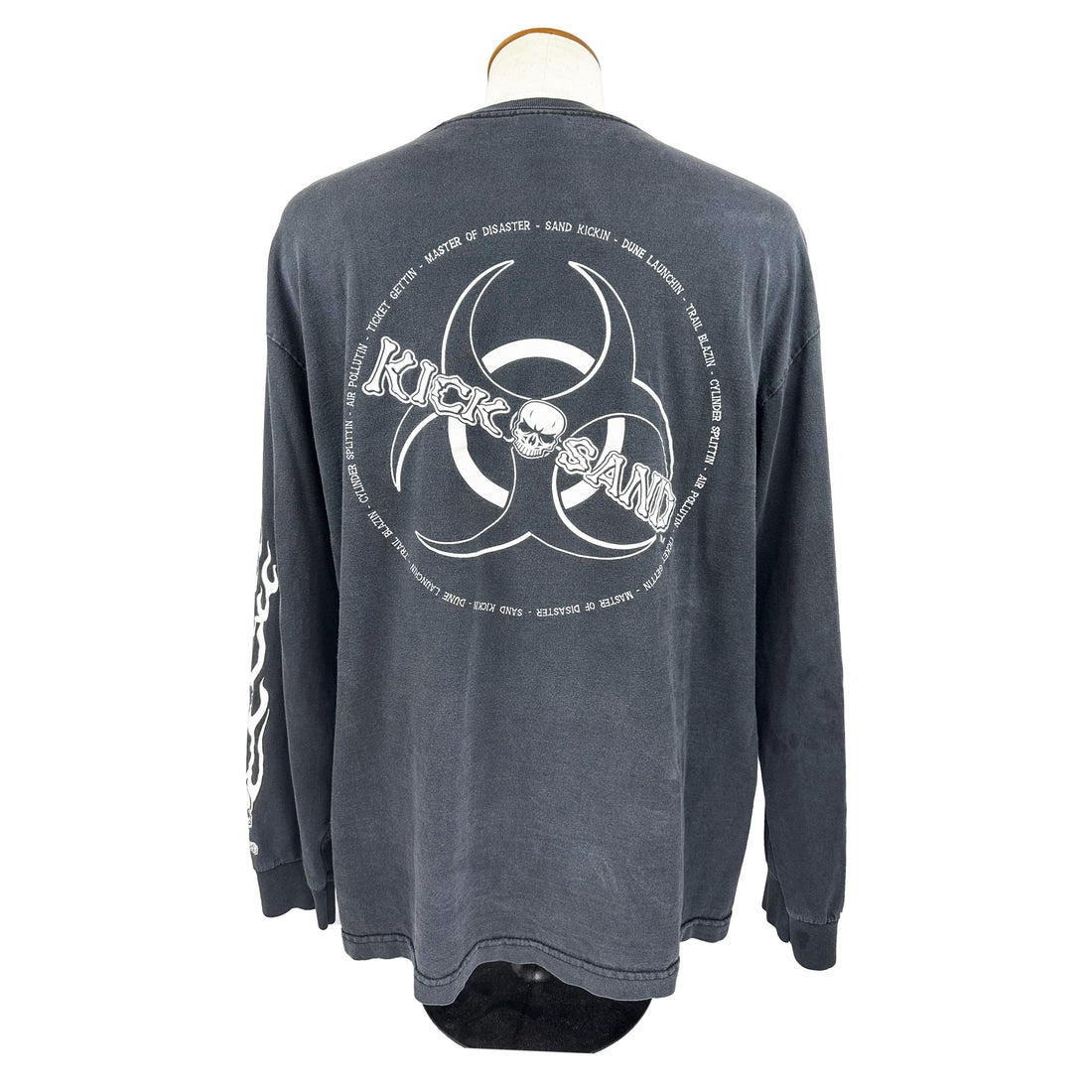 KICK SAND PISMO BEACH BIOHAZARD SKULL LS XL 背面 バイオハザードのマーク
