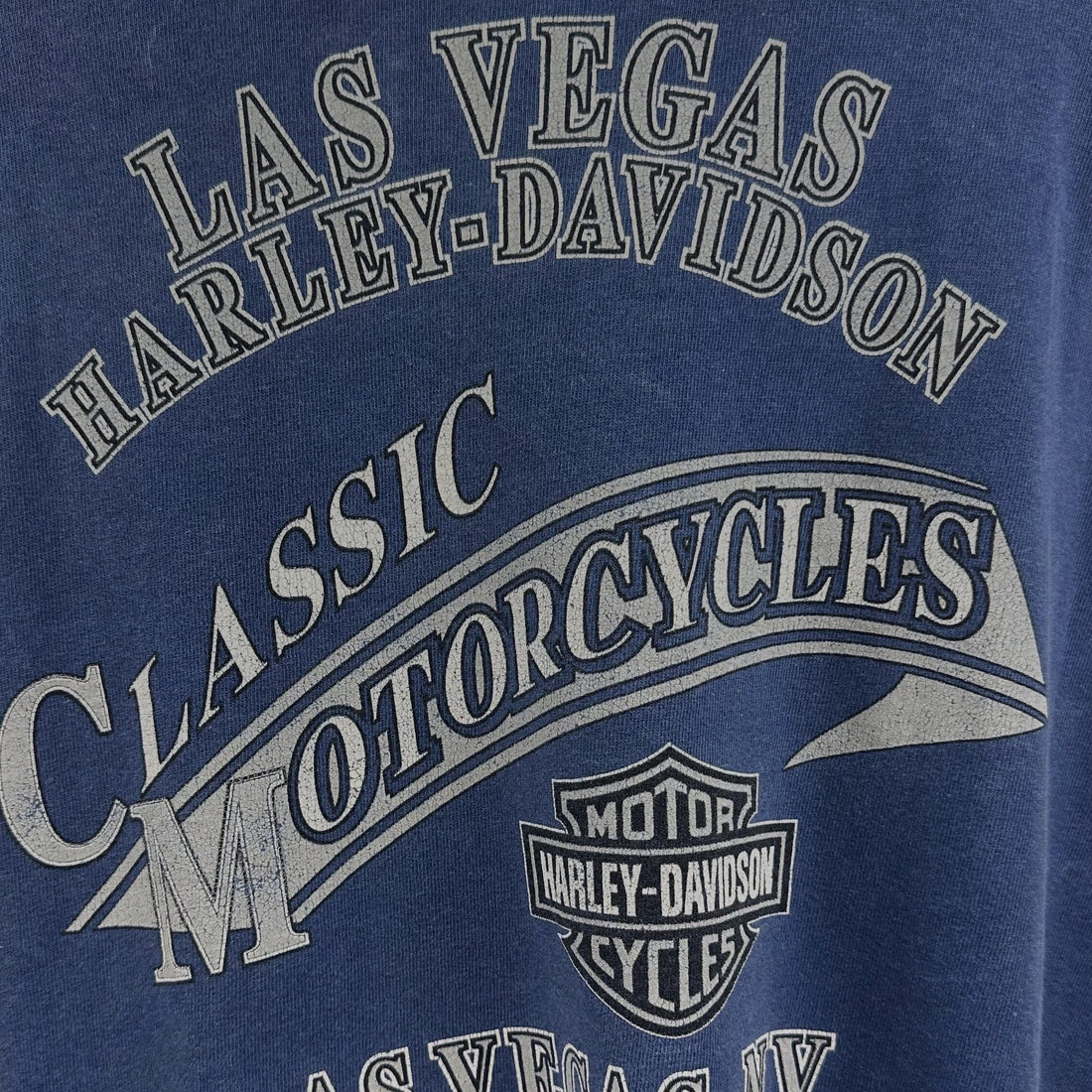 LAS VEGAS HARLEY-DAVIDSON GENUINE CLASSIC 2XL 背面プリント アップ