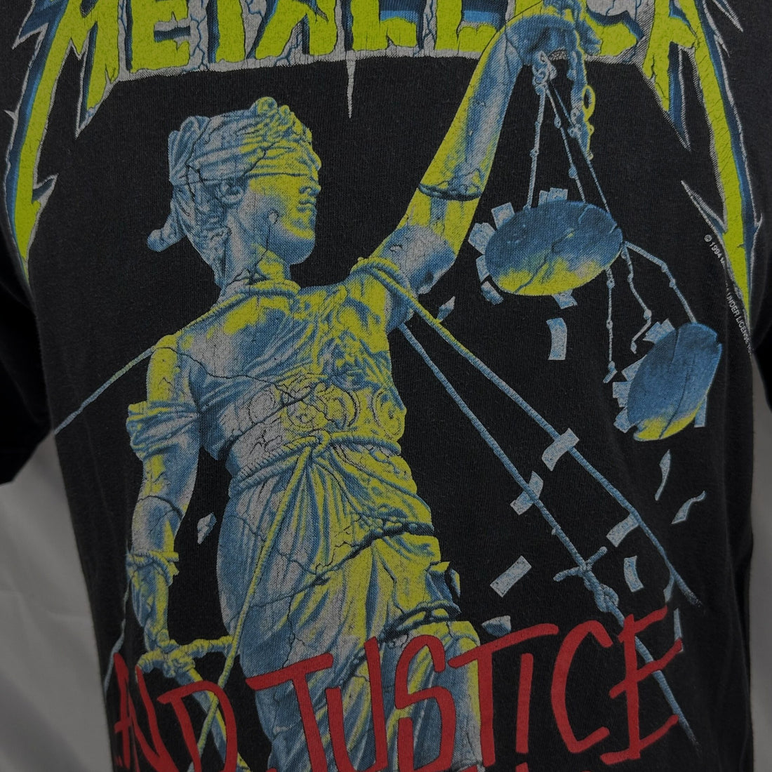 METALLICA AND JUSTICE FOR ALL M 胸元プリント アップ