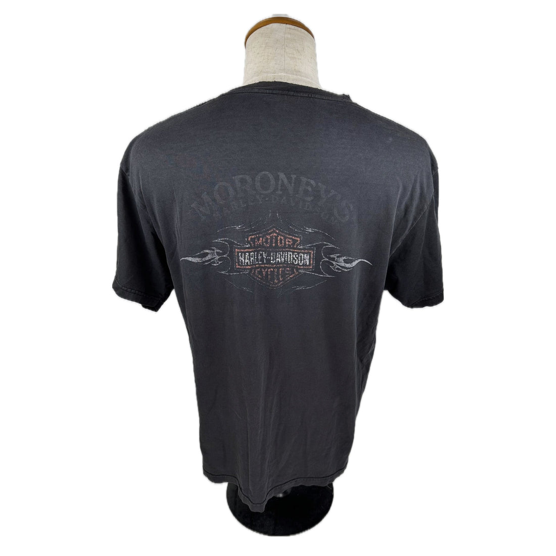 MORONEYS HARLEY-DAVIDSON ENGINE FLAME L 背面 MORONEY'S プリント