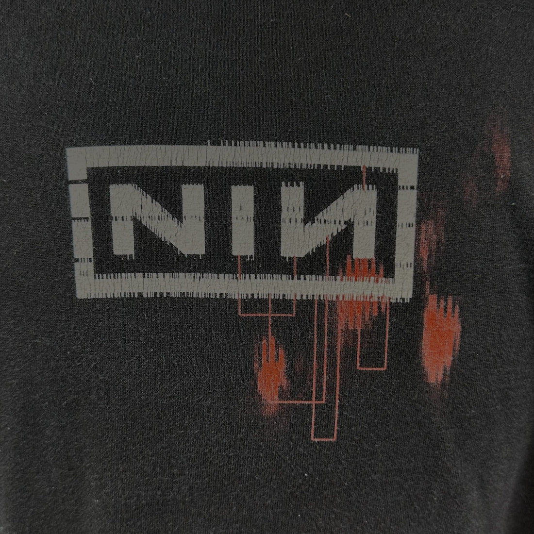 NINE INCH NAILS LOGO 3XL 胸元プリント アップ