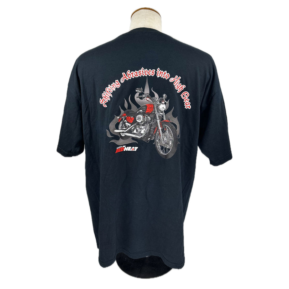 NORTON ABRASIVES RED HEAT MOTORCYCLE XL 背面 バイク イラスト