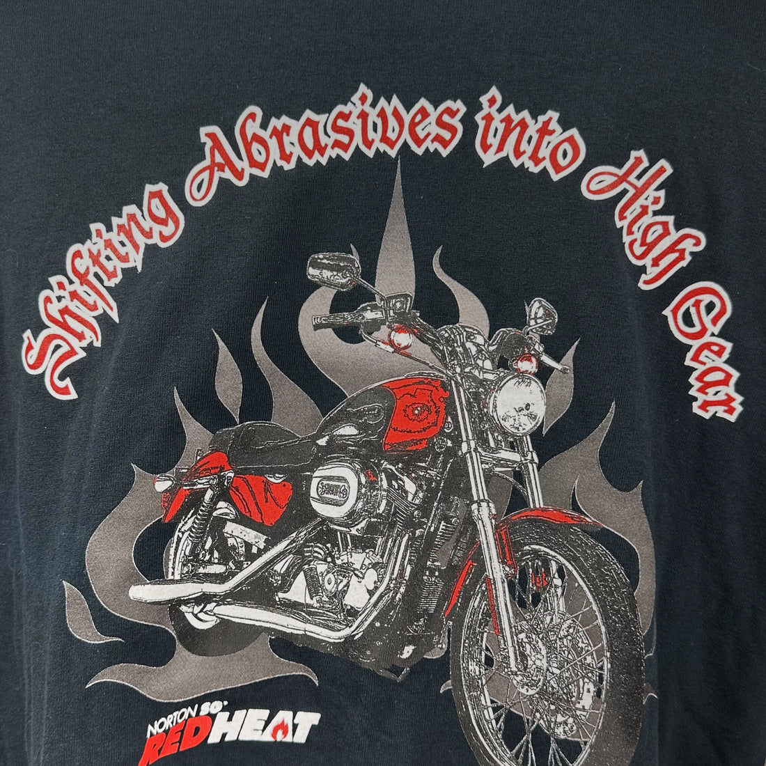 NORTON ABRASIVES RED HEAT MOTORCYCLE XL 背面プリント アップ