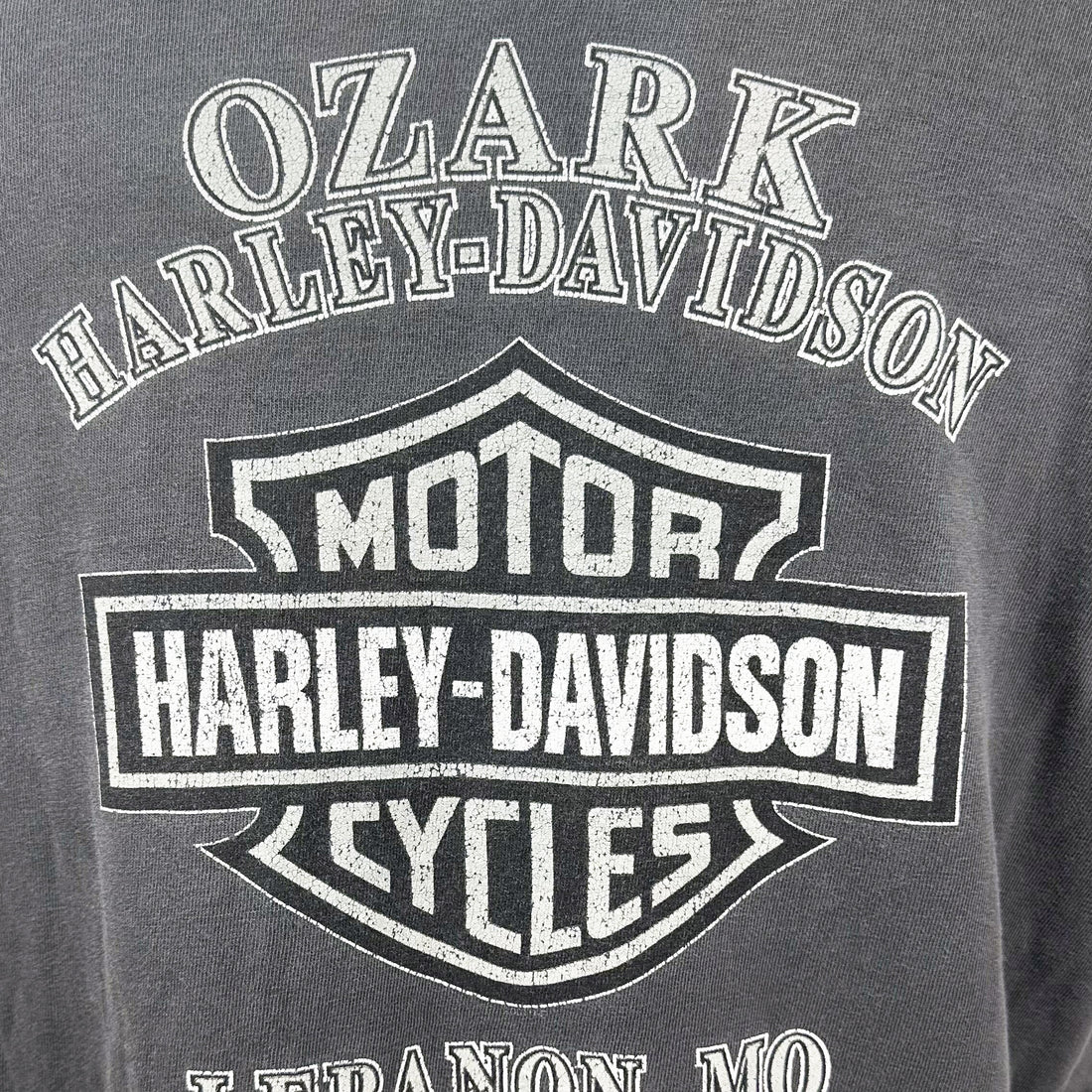 OZARK HARLEY-DAVIDSON LEBANON MO FADED M 背面プリント アップ