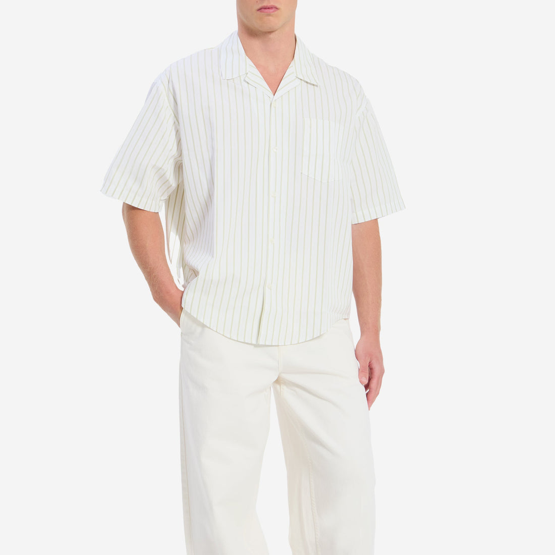Striped boxy shirt