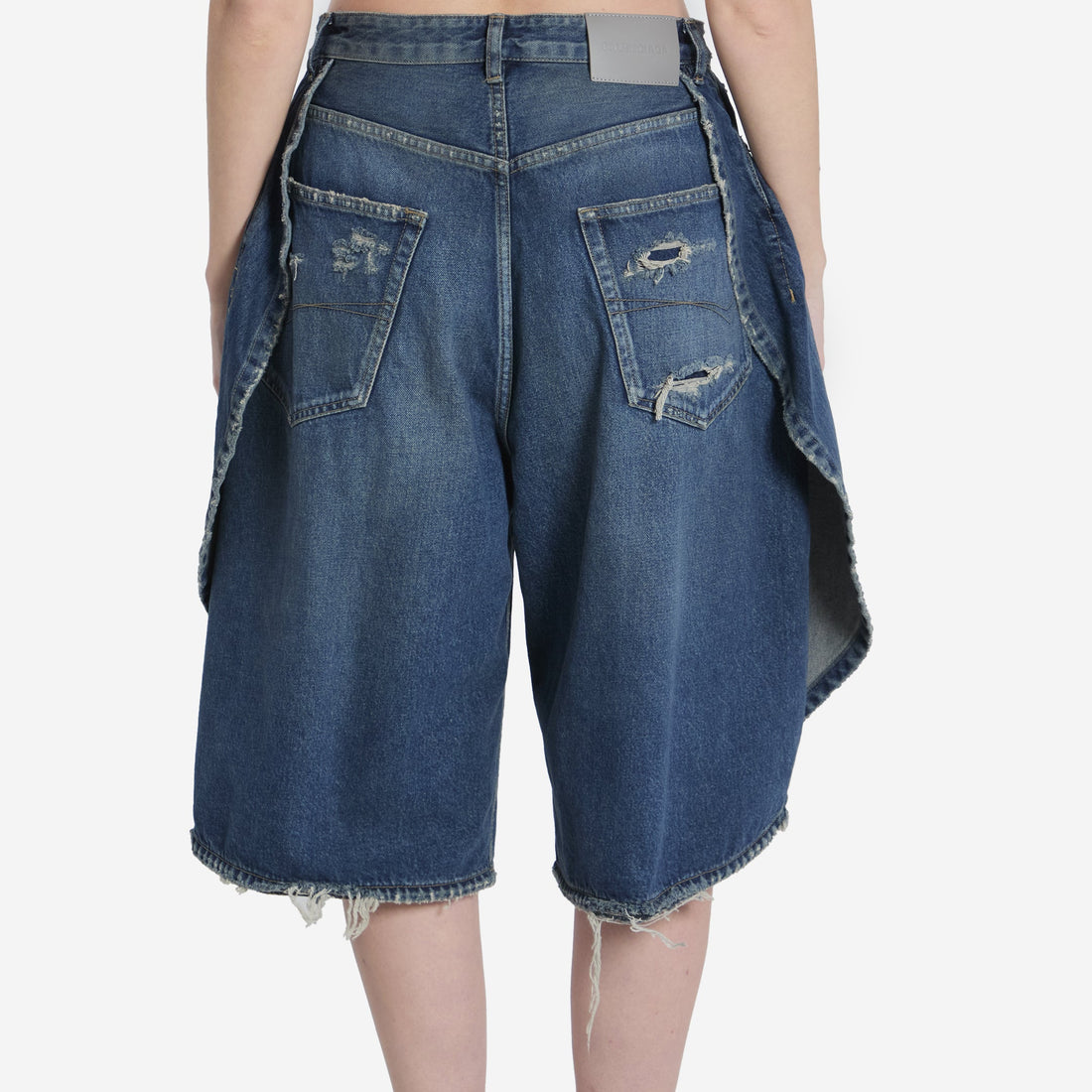 Dark ocean tulip shorts