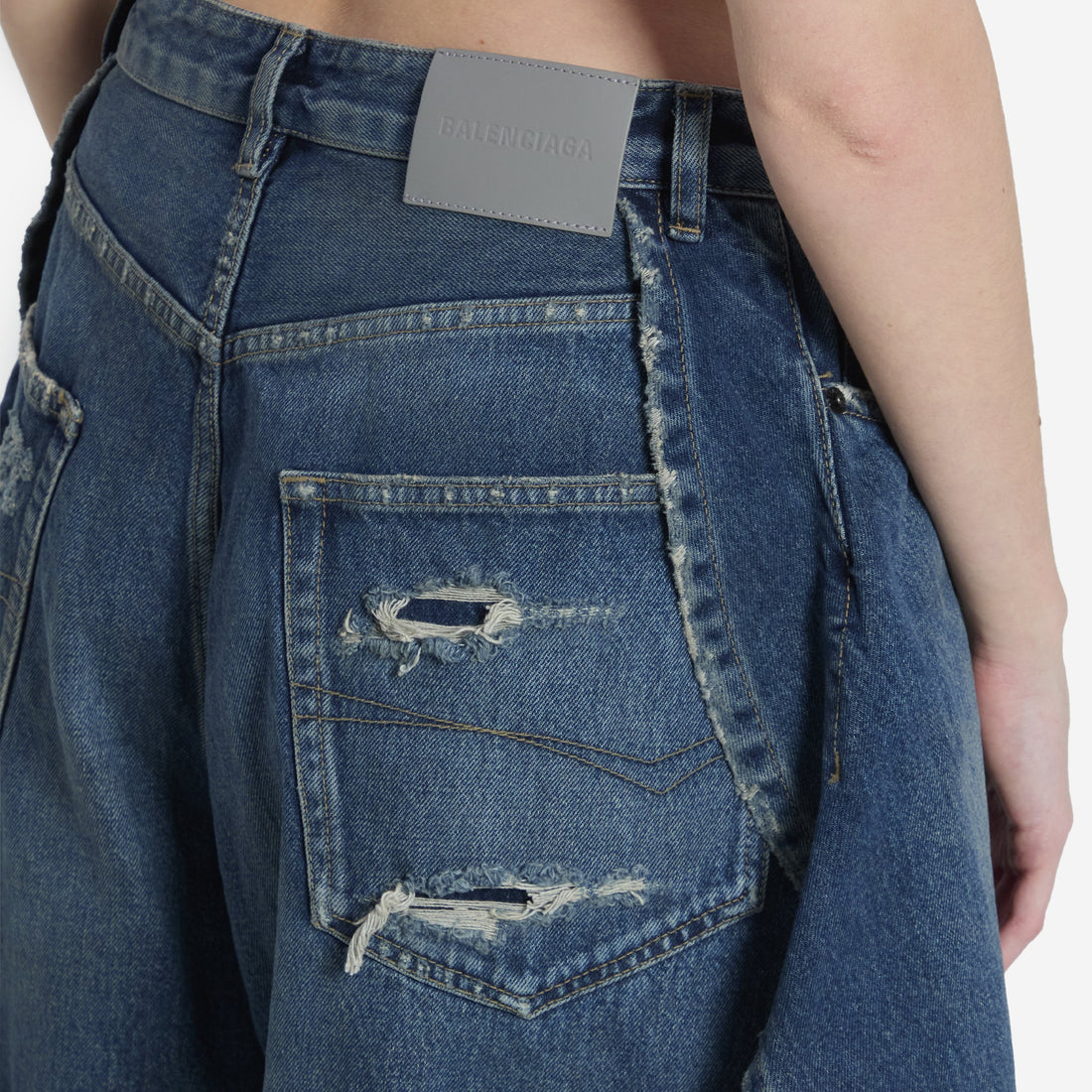 Dark ocean tulip shorts