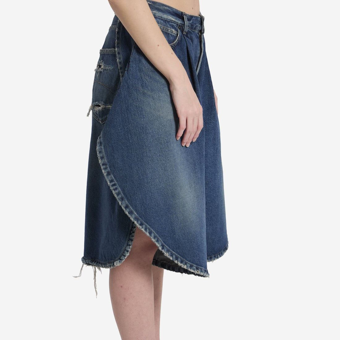 Dark ocean tulip shorts