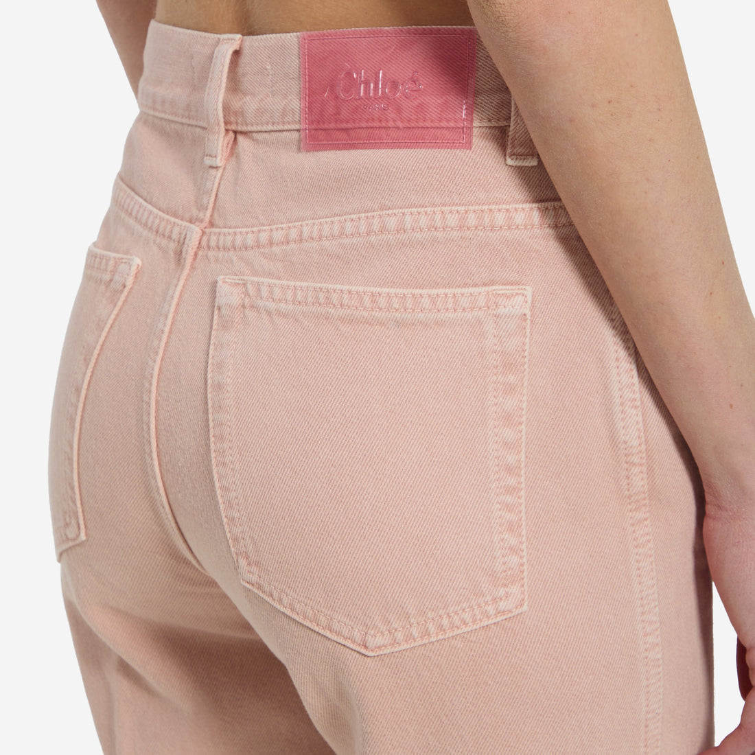 Straight leg jeans in denim