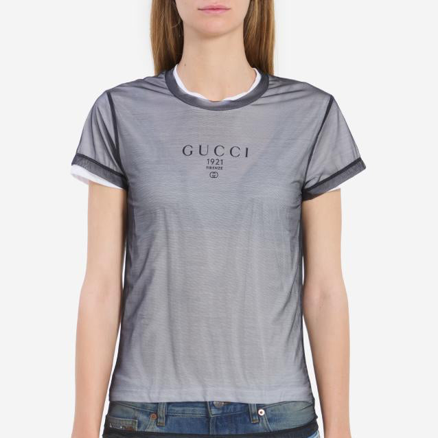 Double-layer jersey T-shirt